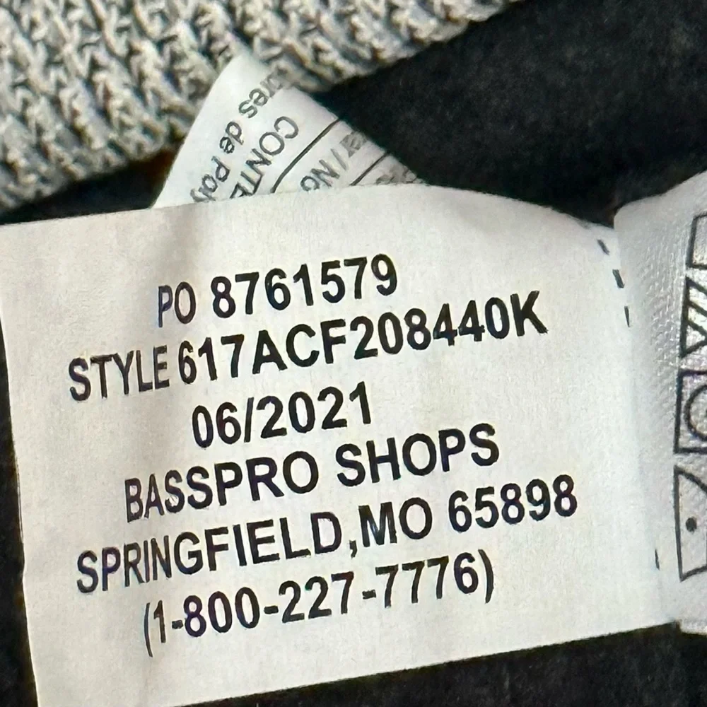 Bass Pro Shop Mens Sz 2XL Black And Grey Full Zip Vest Outdoor Cowboy Western